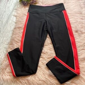 DONATING 1/1 SOUL By Soulcycle Black Leggings with Pink Side Stripe sz S